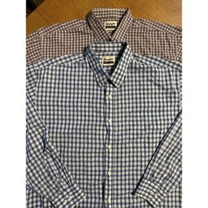 2 Wrangler Riata‎ Men's 3XLT Multicolor Check Western Rodeo Cowboy Button-Down